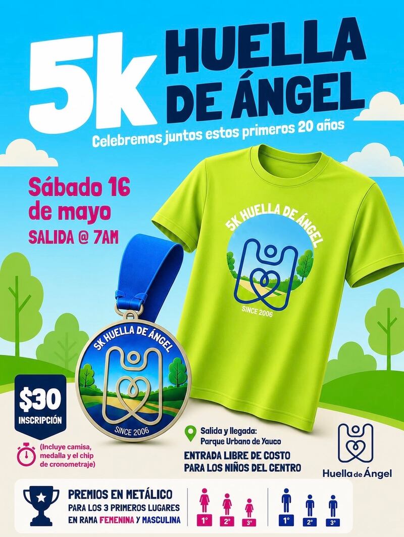 Huella de Ángel celebra 20 años de servicio con un 5K dedicado a sus niños