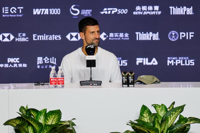 Djokovic regresa a Pekín con una meta clara: “Juego porque quiero ganar”