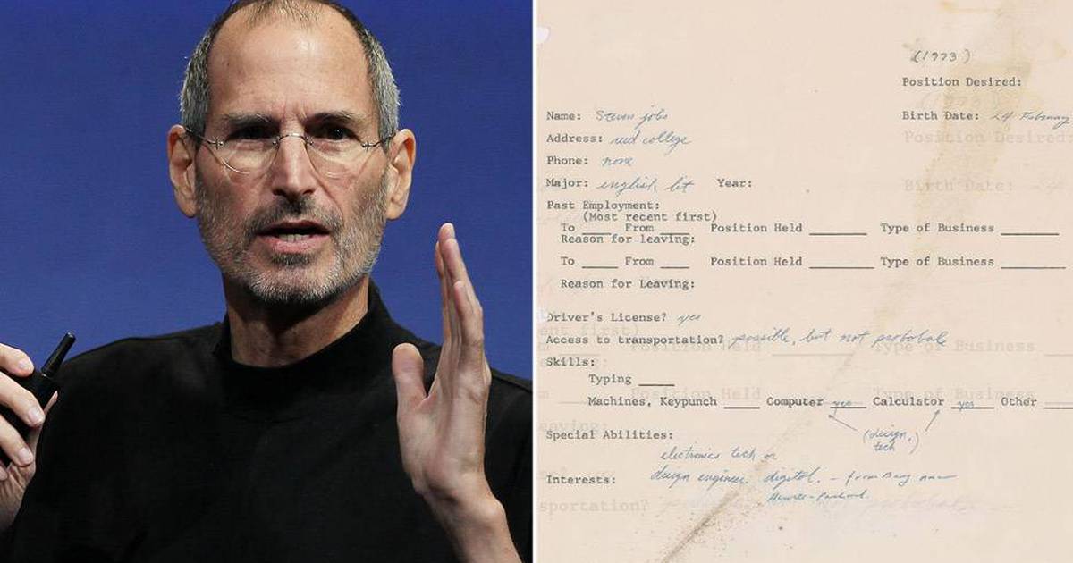 Lo Que Una Desconocida Solicitud De Empleo De Steve Jobs Revela Sobre El Fundador De Apple