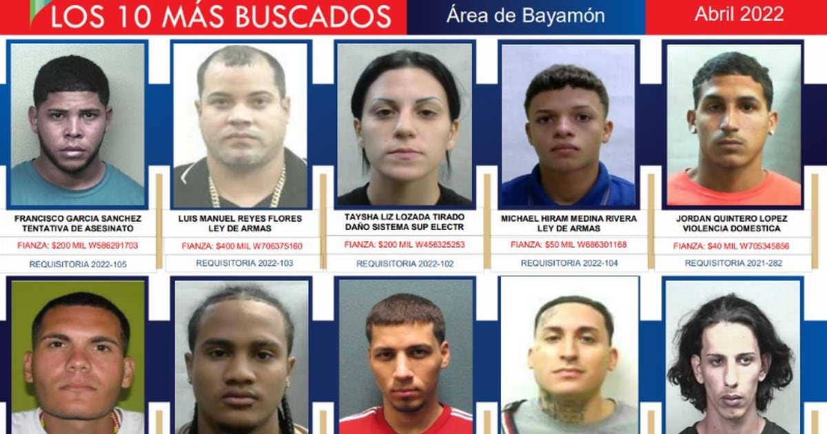 Publican la lista de los 10 más buscados en la zona de Bayamón Metro