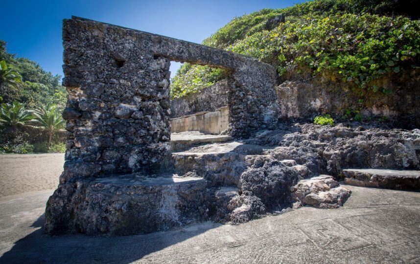 Playa Puerto Hermina Cofresi Ruins in Quebradillas