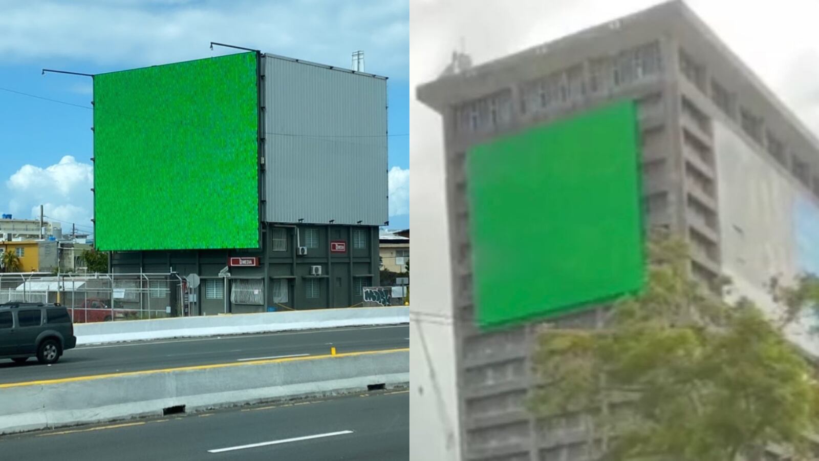 ¿Qué son los “billboards” color verdes que se han colocado en la zona