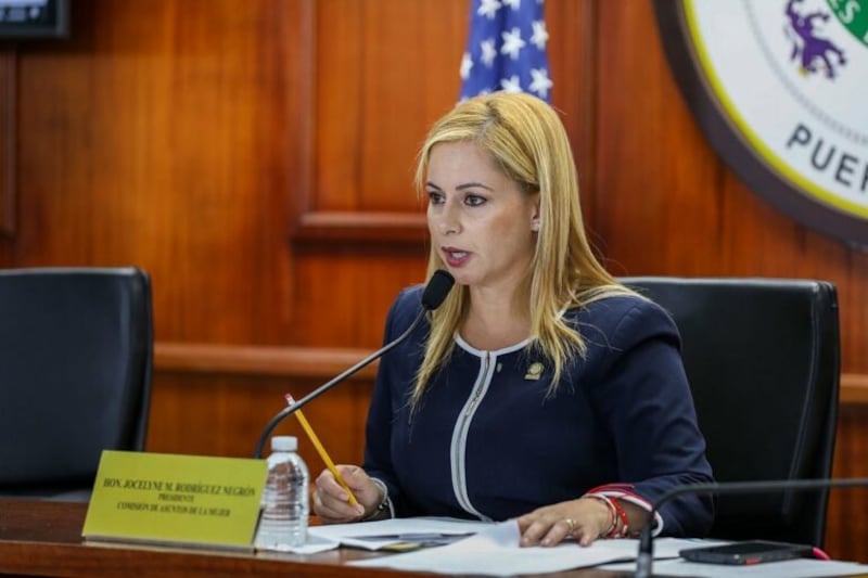 La representante Jocelyne M. Rodríguez Negrón preside la Comisión de Asuntos de la Mujer.