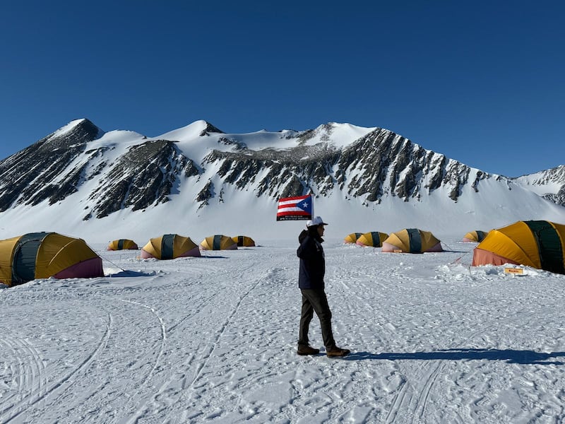 Campamento donde se hospedan los corredores.