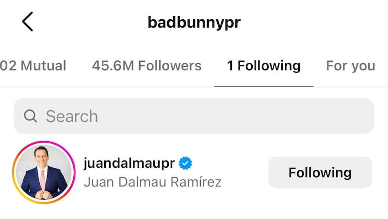 Bad Bunny solo sigue a Juan Dalmau