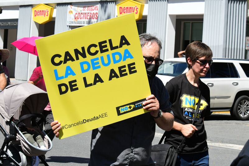 Protesta Reestructuración deuda AEE. Frente al tribunal Federal