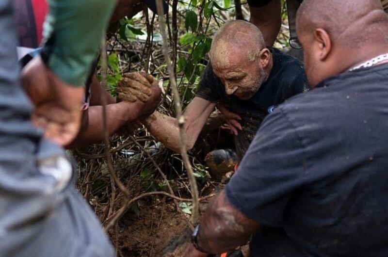 Hombre rescatado en Aibonito