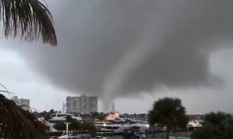 Registran primer tornado del año en Fort Lauderdale