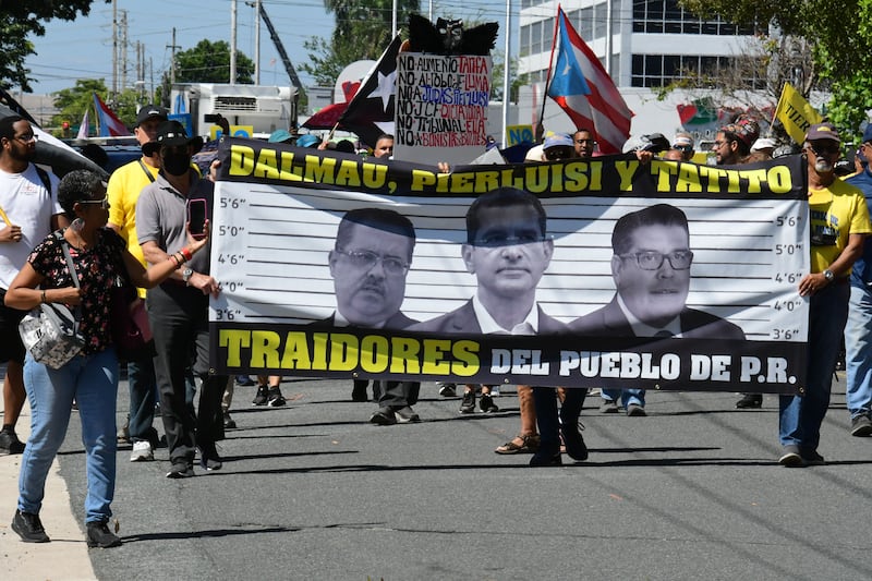 Protesta Reestructuración deuda AEE. Frente al tribunal Federal