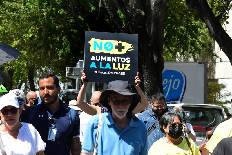 Protesta Reestructuración deuda AEE. Frente al tribunal Federal