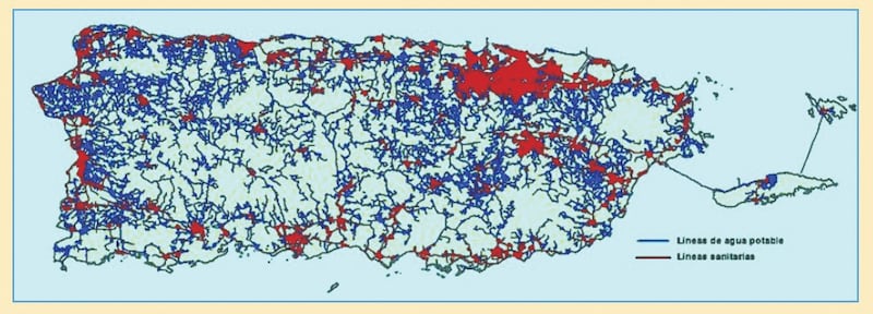 Conexiones

Gráfica suministrada por el hidrólogo e ingeniero ambiental, Ferdinand Quiñones Márquez sobre las líneas de agua potable versus las líneas de alcantarillado en Puerto Rico.