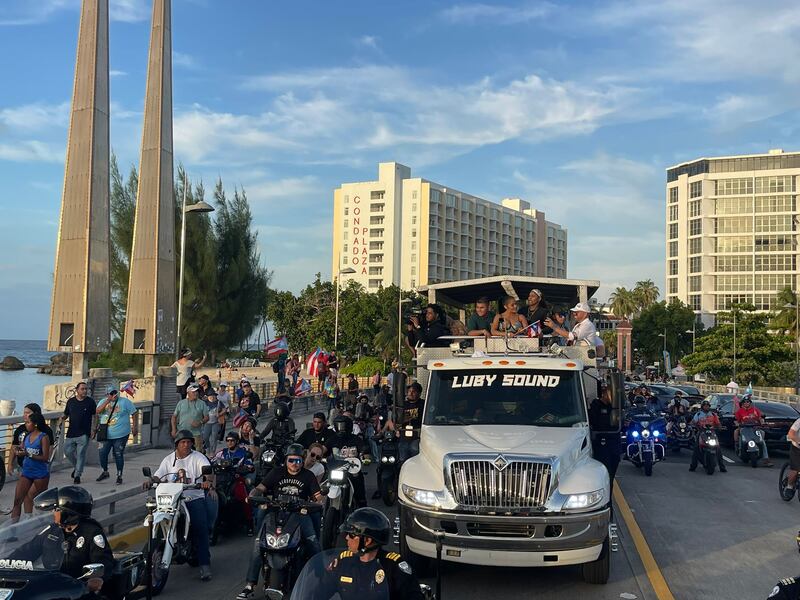 Caravana de recibimiento de Maripily Rivera en Puerto Rico
