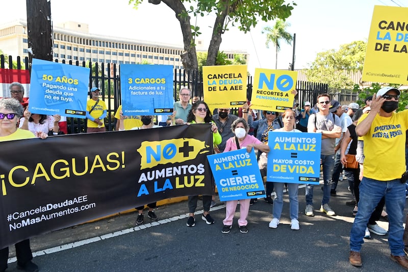 Protesta Reestructuración deuda AEE. Frente al tribunal Federal