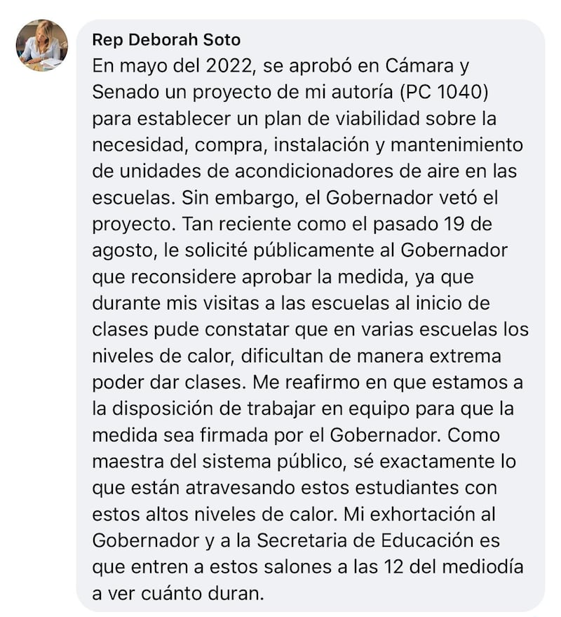 (comentario en la página de Facebook del periódico Metro)