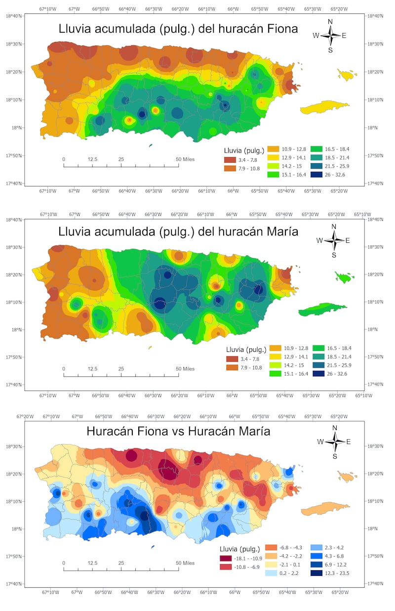 Mapa preparado por el Dr. José Javier Hernández Ayala, catedrático asociado en Sonoma State University, geógrafo físico y climatólogo