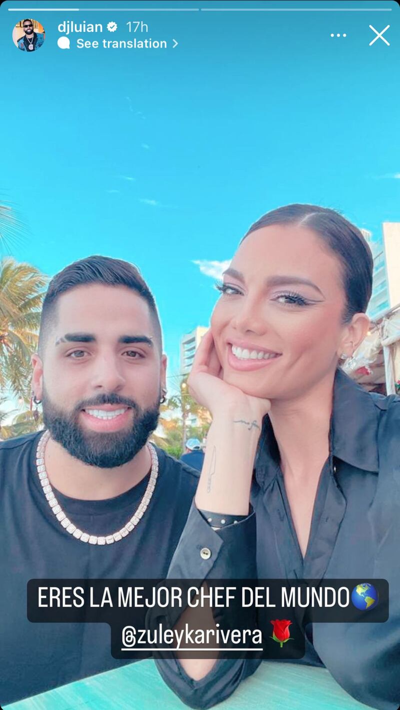 DJ Luian y Zuleyka Rivera (Foto: Instagram)