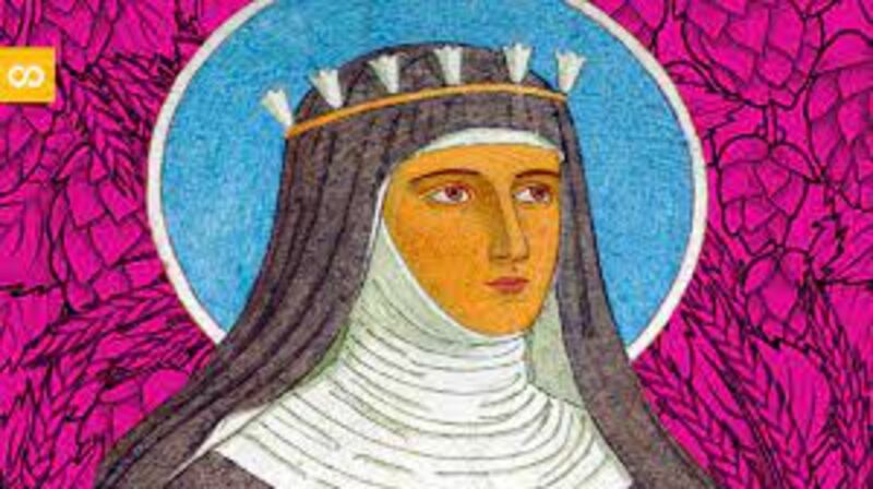 la evolución de la cerveza llegó con la monja Benedictina Hildegard von Bingen.