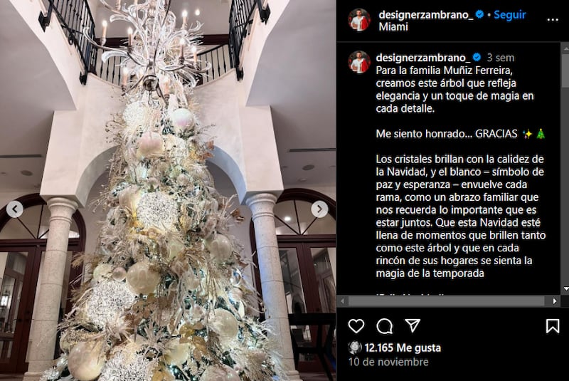 Nadia Ferreira presumió su árbol de Navidad