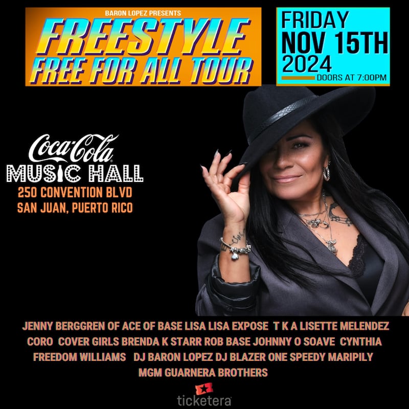 Lisa Lisa estará en el 'Freestyle Free For All"