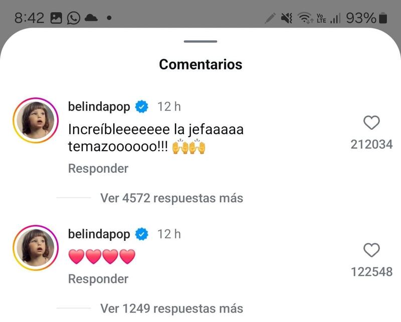 Belinda expresa su apoyo a Cazzu por el lanzamiento de “Con otra”