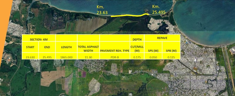 km 23.6 a km 25.5 en Toa Baja