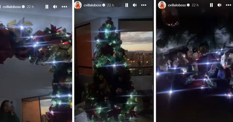 Carmen Villalobos ya tiene su casa decorada de Navidad