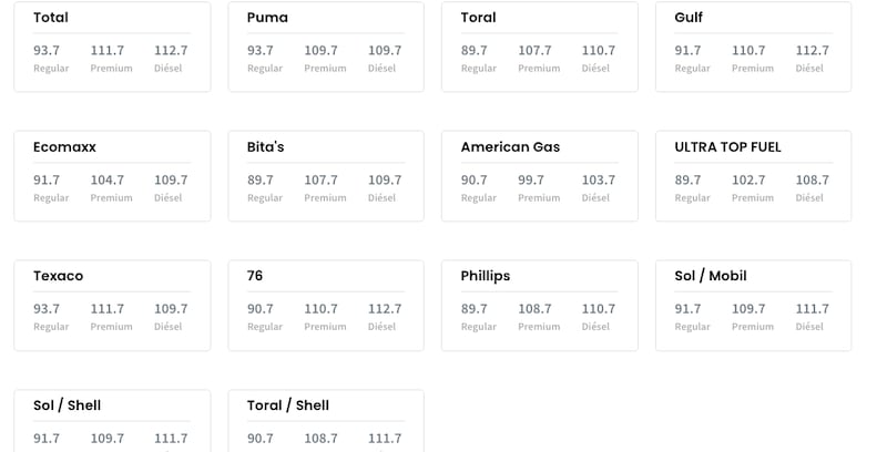 DACO publicó los precios máximos de gasolina por marca.