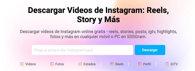 Descargar Videos de Instagram