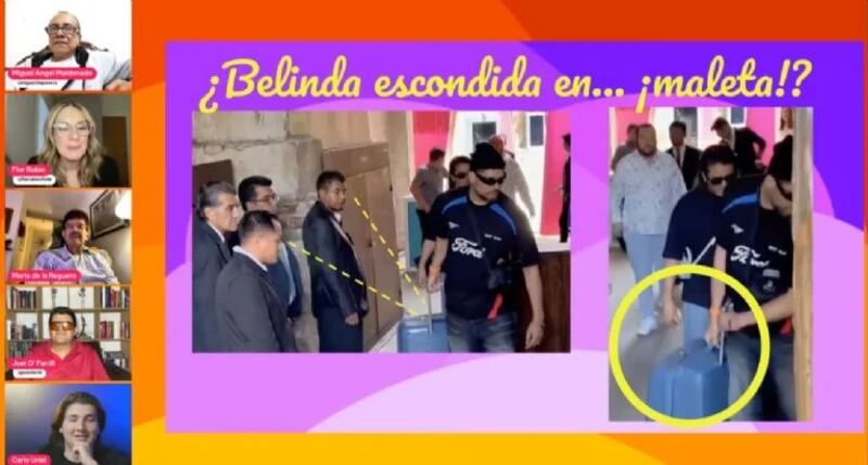 Muchos opinan que Belinda huyó metida en la maleta