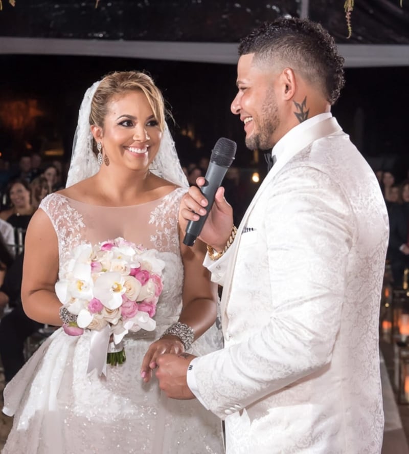 Yadier Molina y su esposa Wanda Torres