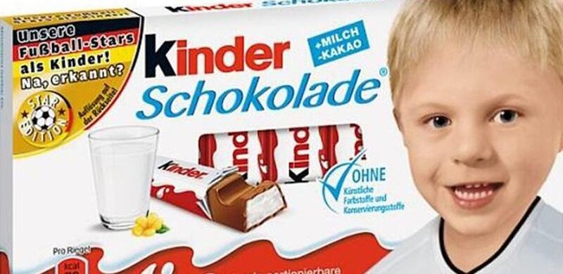 El alemán fue protagonista en un chocolate.