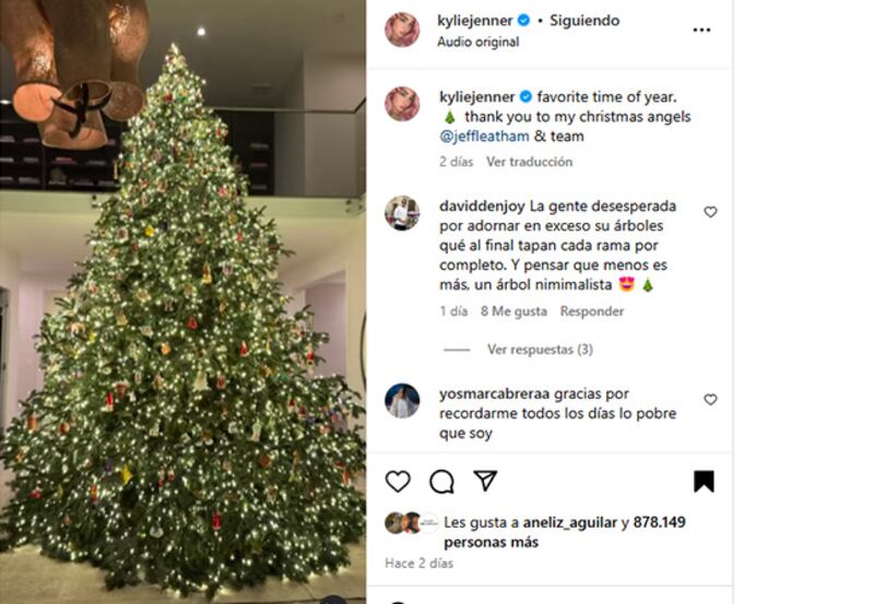 Kylie Jenner árbol de Navidad